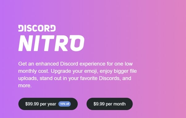 Discord Nitro pricing