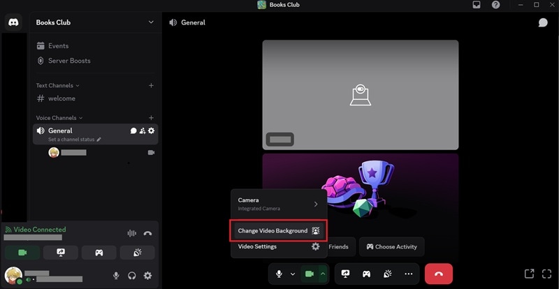 change video background during call