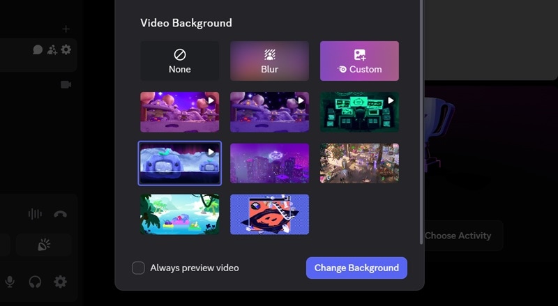 select background from options