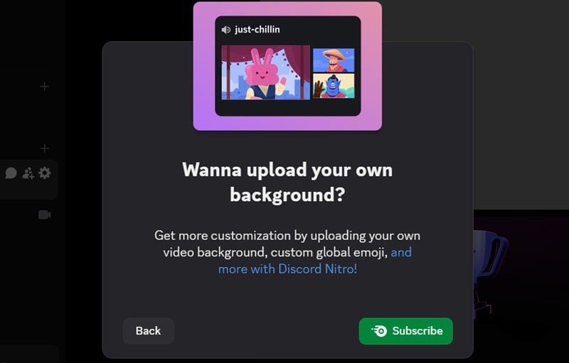 use custom background with nitro