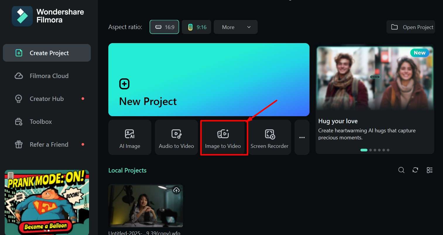 filmora ai image to video