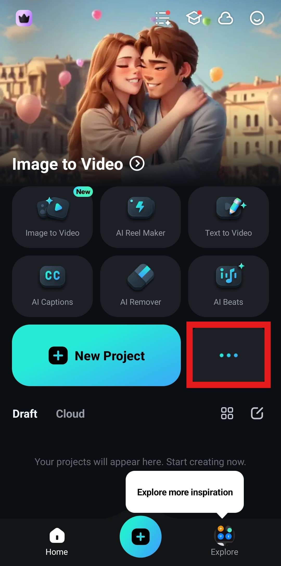 Filmora Mobileを使用してAIツールボックスにアクセスする