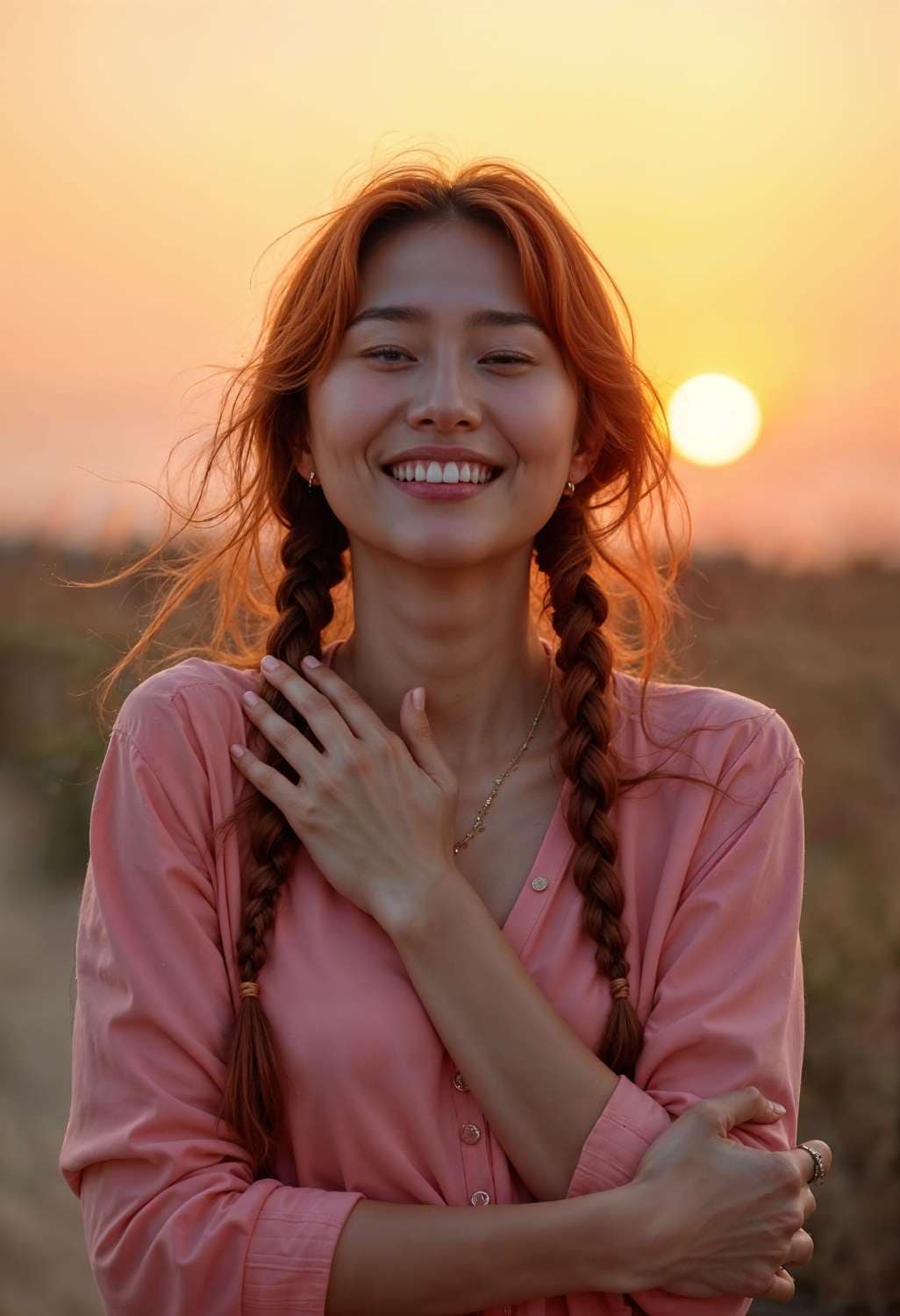 AIが生成した幸せな女性の画像