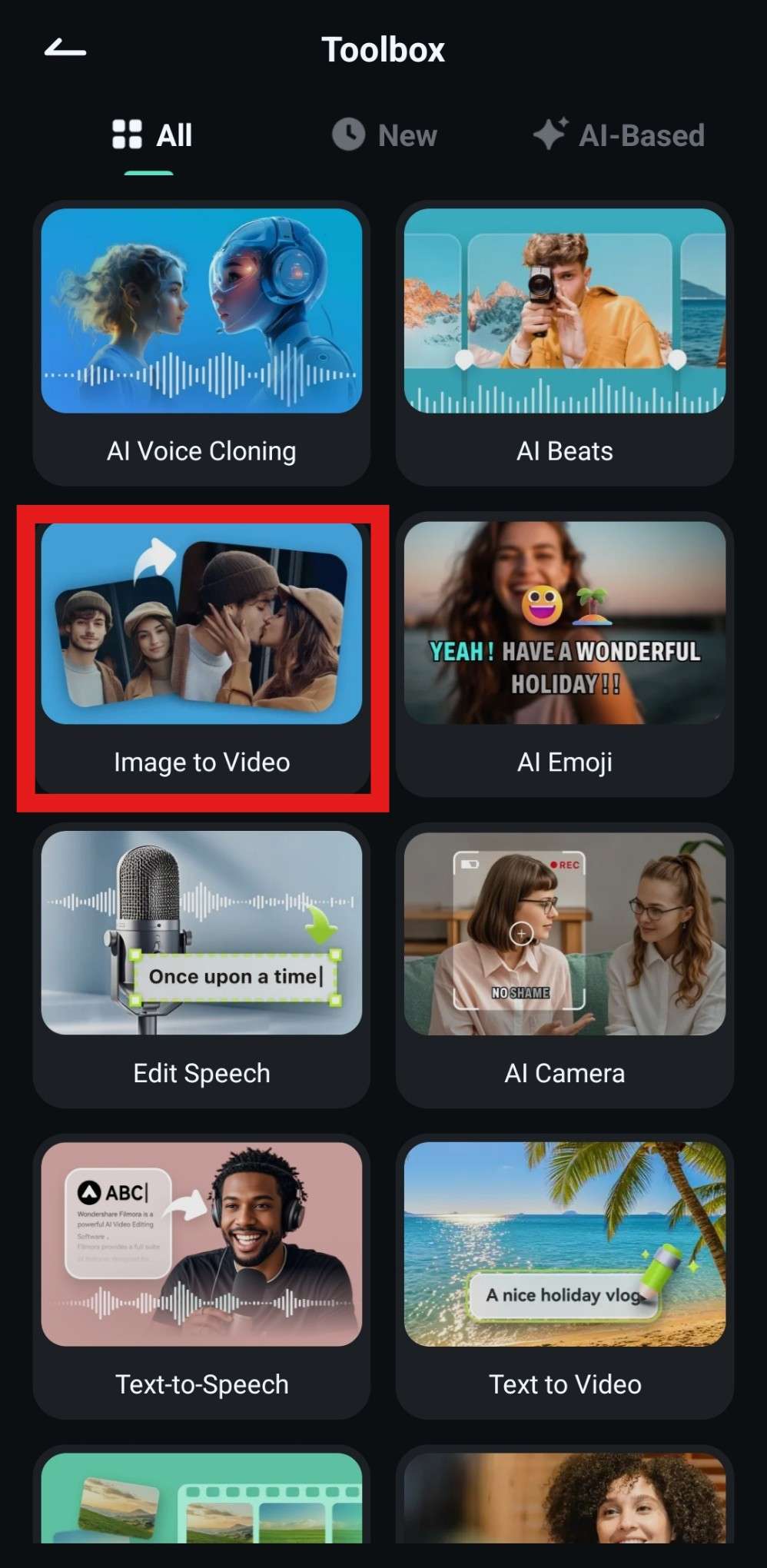 Filmoraで画像を動画に変換する機能を有効にする