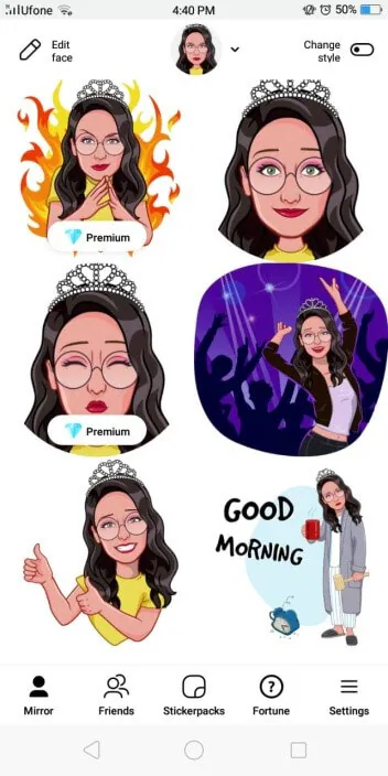 Emoji Sticker anzeigen