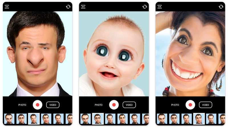 face warp as a distort face app