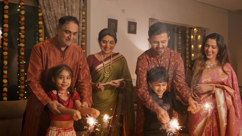 diwali video template on filmora