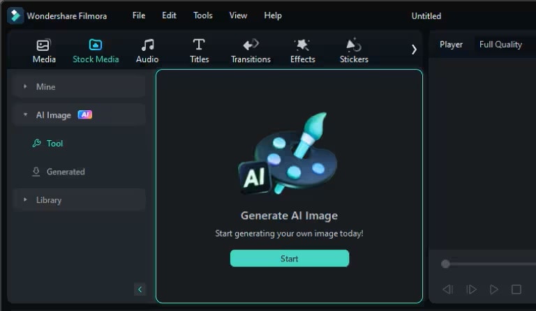 start generating an ai image