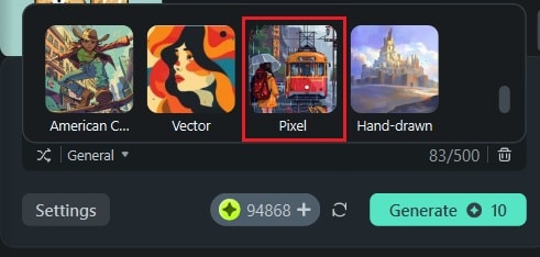 choose the ai image style