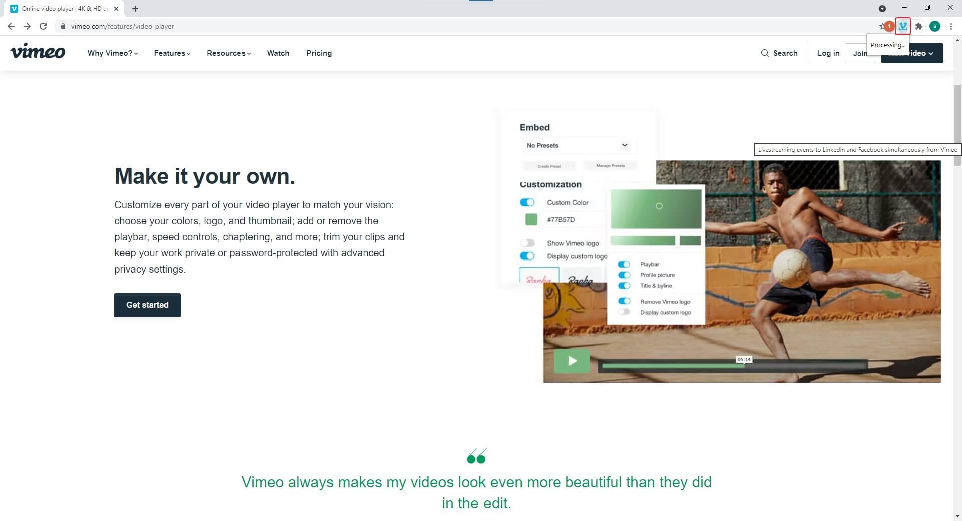  download  embed Vimeo video with Simple Vimeo Downloader 
