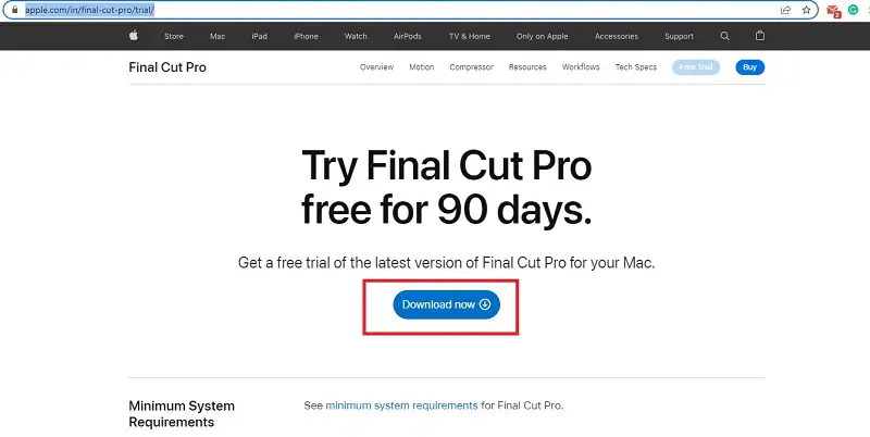 scarica final cut pro gratis