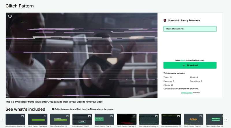 download glitch pattern on filmstock