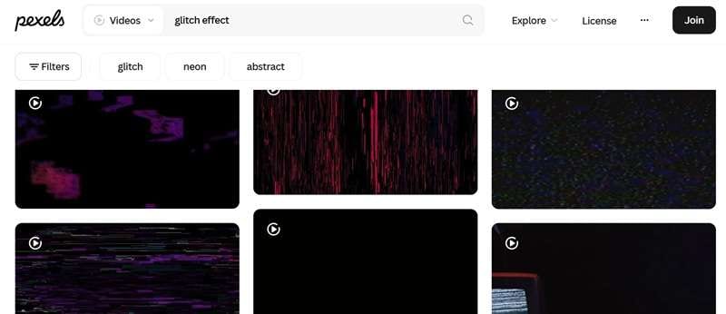 download pexels glitch video clips