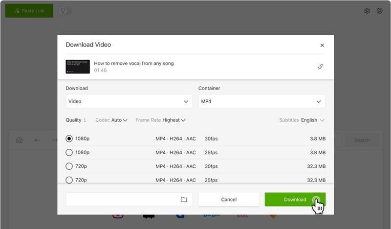 download the video and subtitles