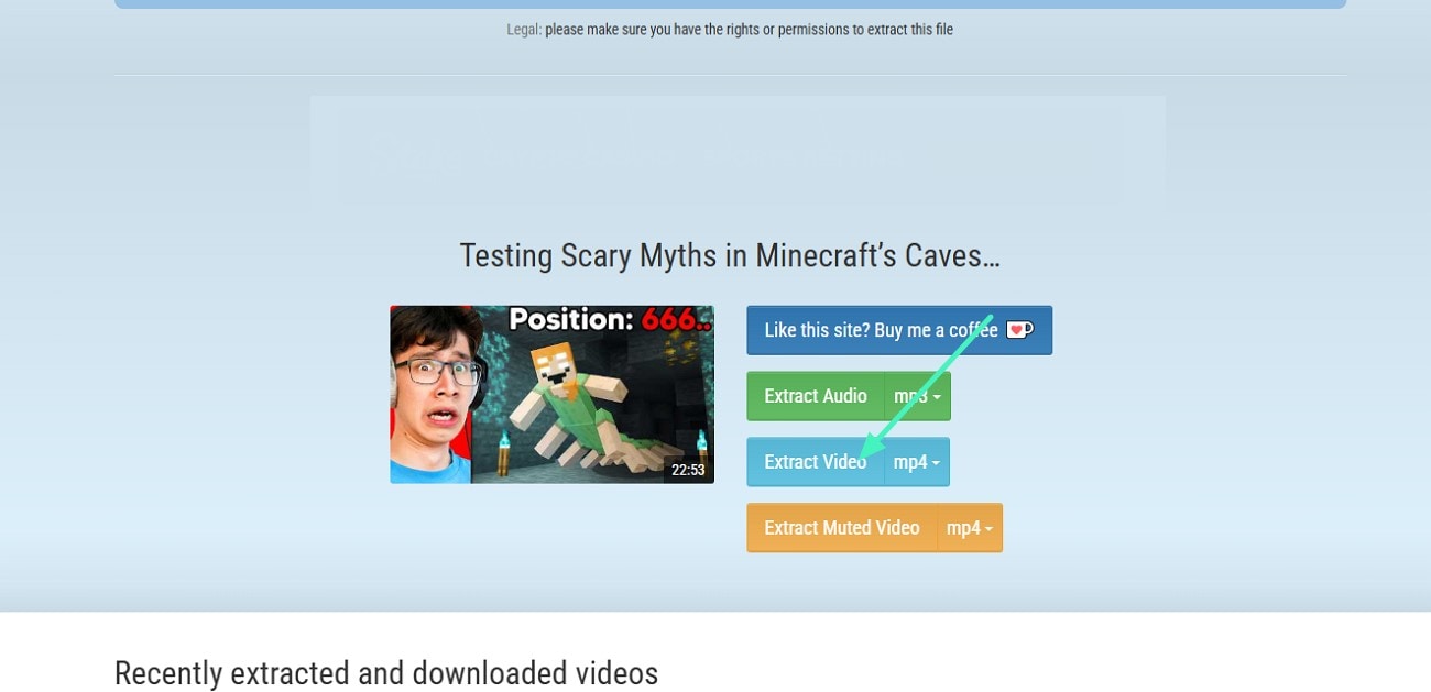 click extract video tuberipper