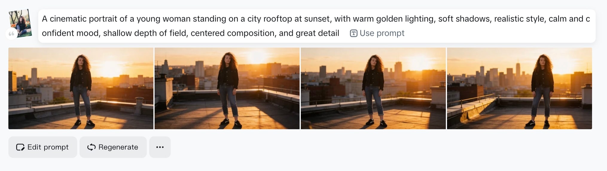 review the generated image