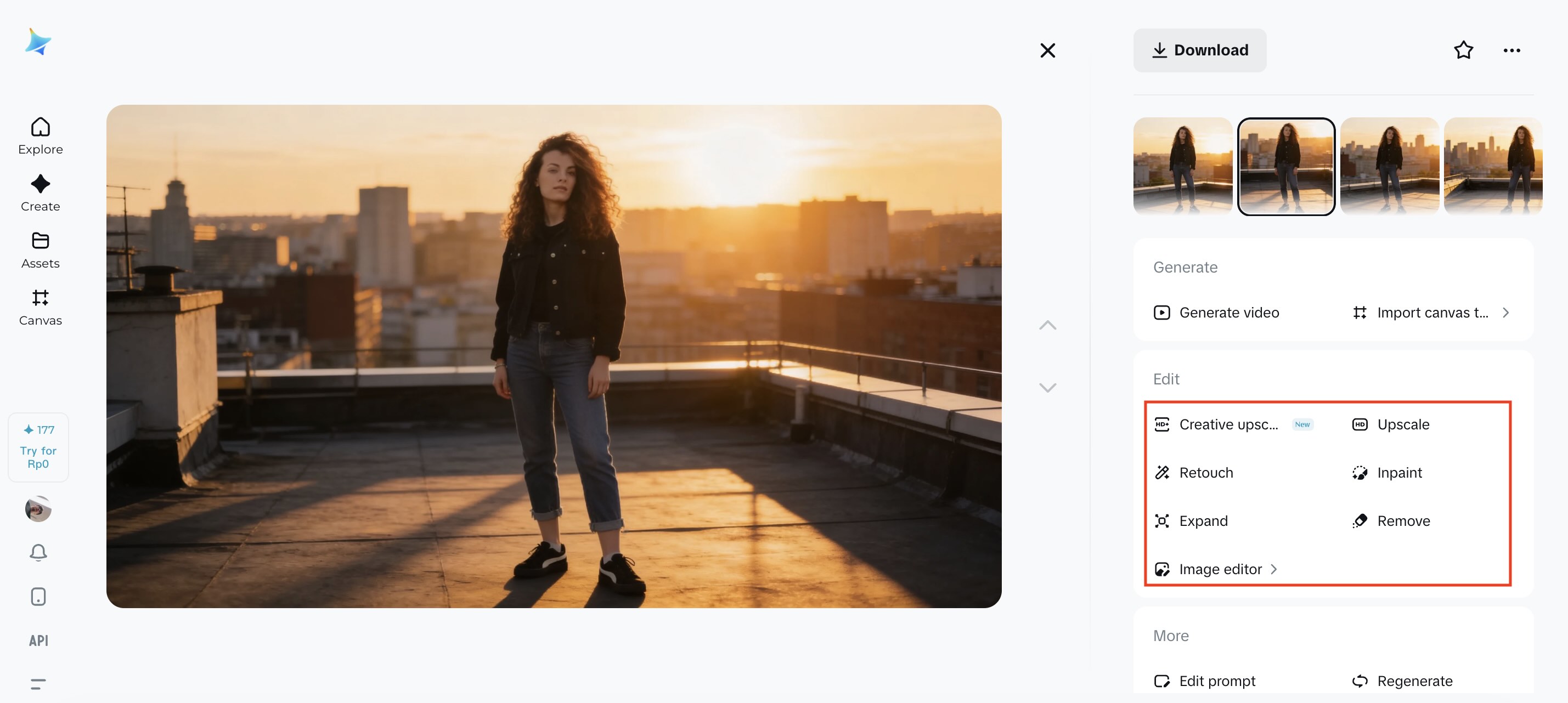 edit with the canvas editor