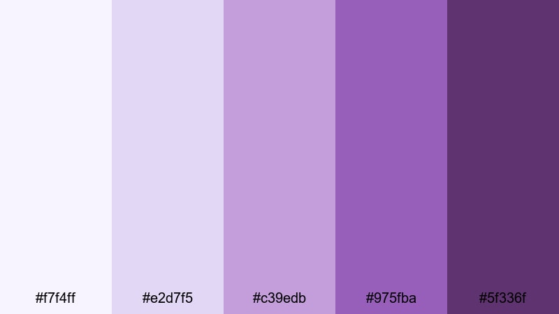 dreamy mulberry mist mulberry color palette with hex codes