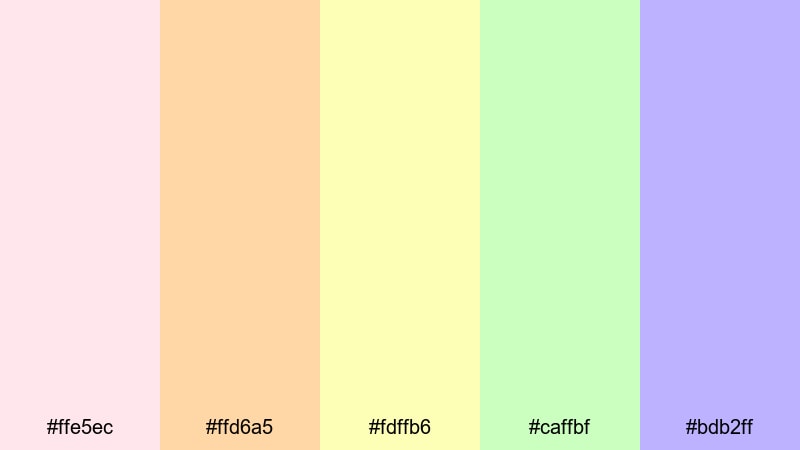 dreamy nursery pastels kids color palette with hex codes