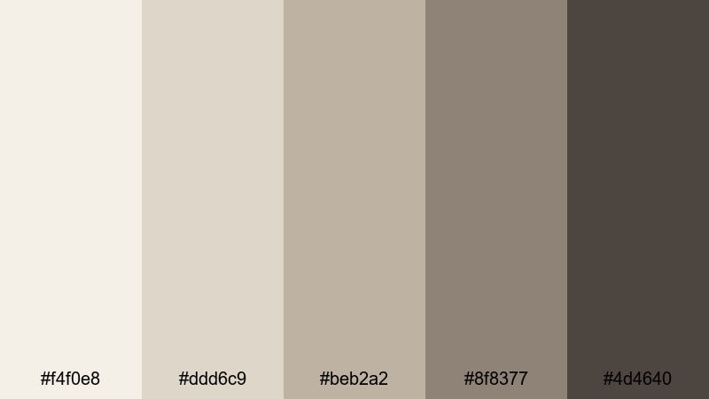 driftwood calm edit white gold color palette with hex codes