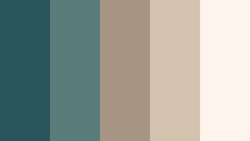 driftwood calm stormy teal color palette with hex codes