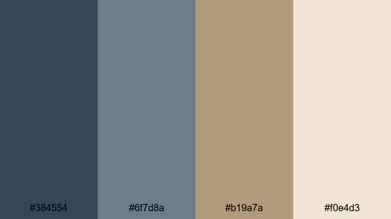 driftwood shoreline nautical color palette with hex codes