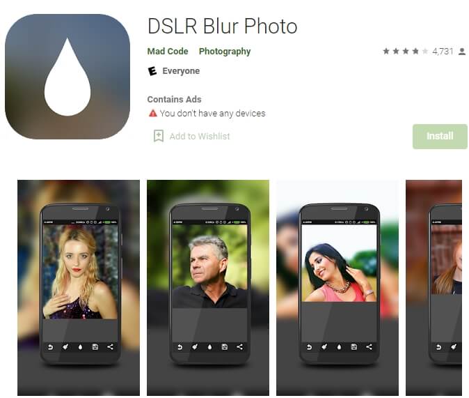 DSLR Blur Photo Background Blur App