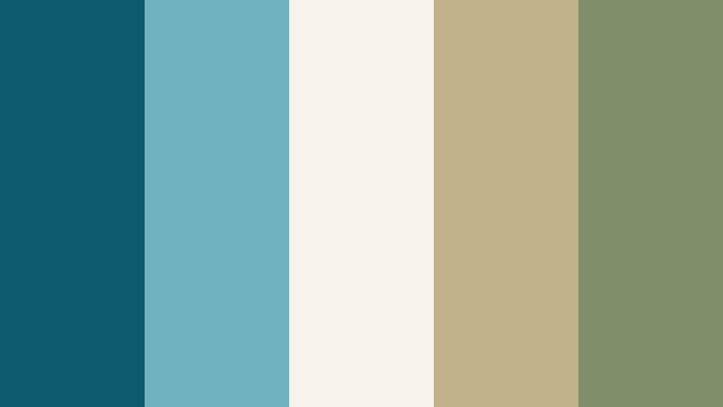 dune and tidal grass tidal blue color palette with hex codes