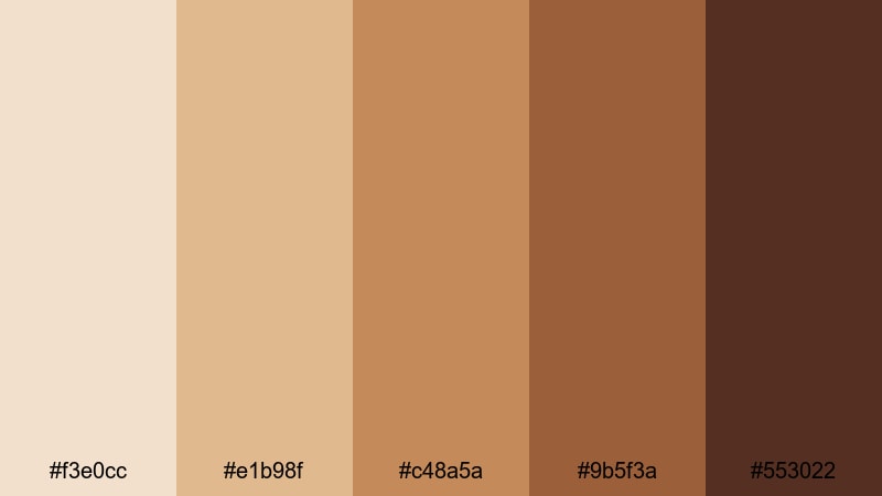 dune campfire fawn fawn color palette with hex codes