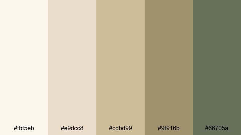 dune grass horizon white beige color palette with hex codes