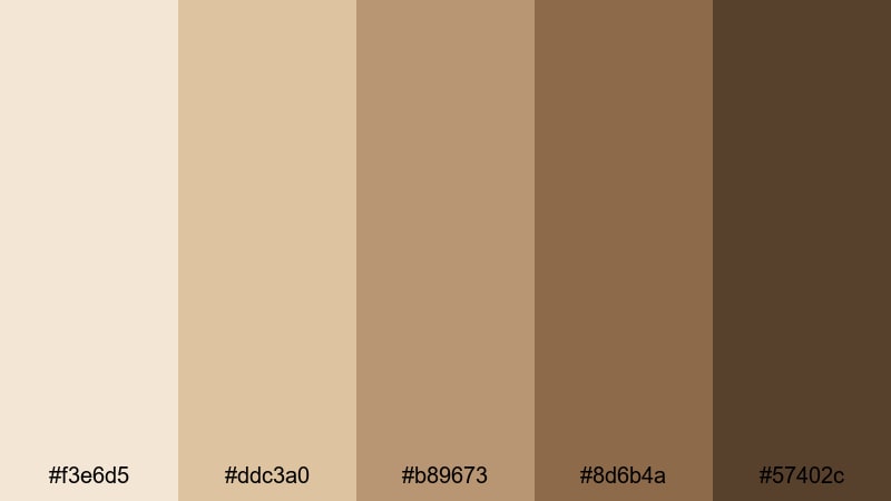 dune trail wanderer beige tan color palette with hex codes