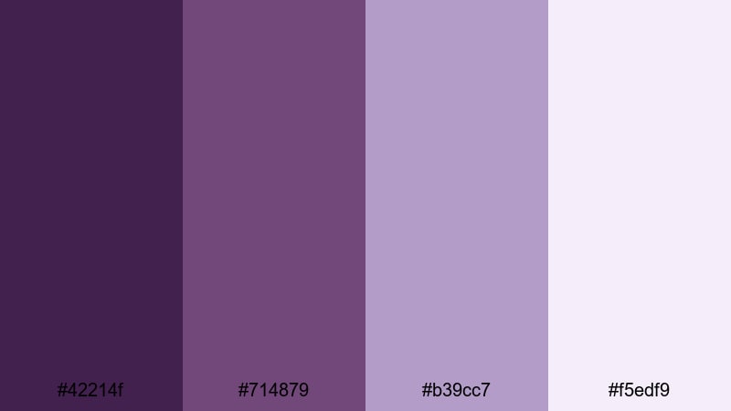 dusk edit session portfolio color palette with hex codes