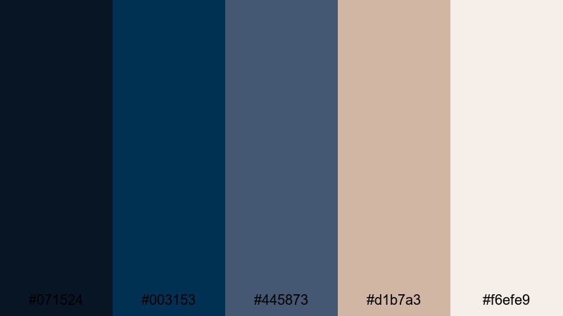 dusk window light prussian blue color palette with hex codes
