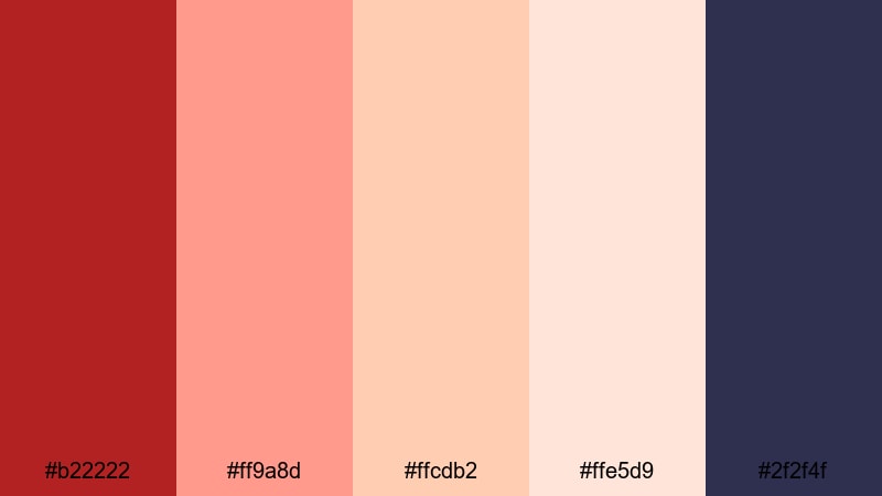 dusky crimson sunset crimson red color palette with hex codes