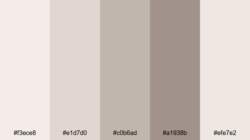 dusky film grain soft color palette with hex codes