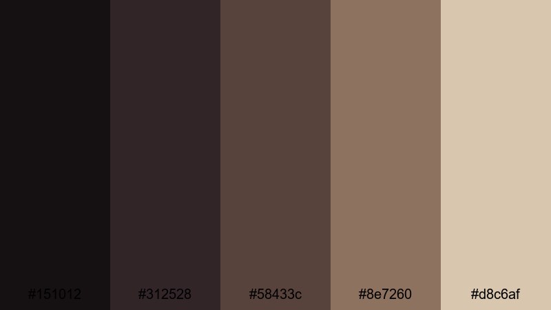 dusky library whispers gothic color palette with hex codes