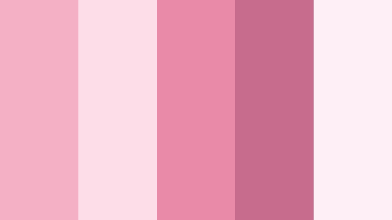 dusky peony whisper feather pink color palette with hex codes