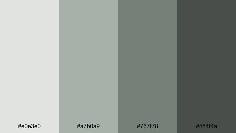 dusky skyline reel gray green color palette with hex codes