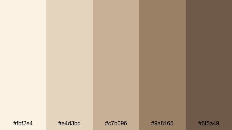 dusty beige minimal cream color palette with hex codes