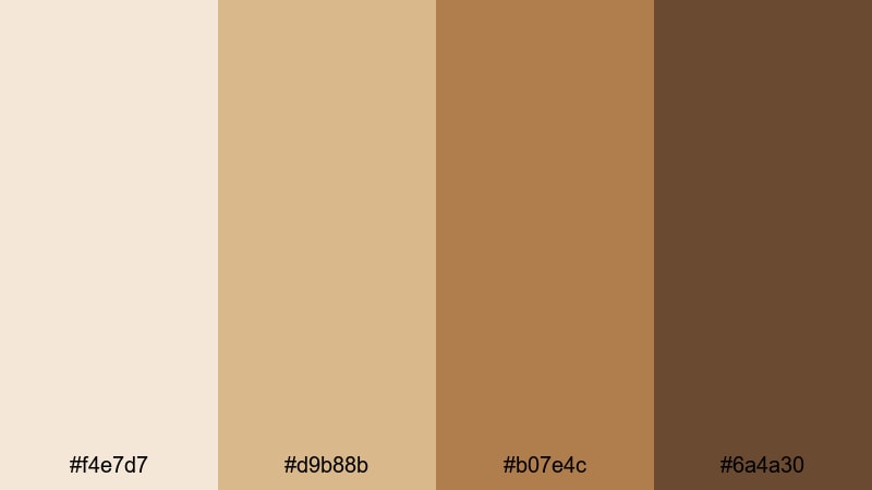 dusty desert trail pale brown color palette with hex codes