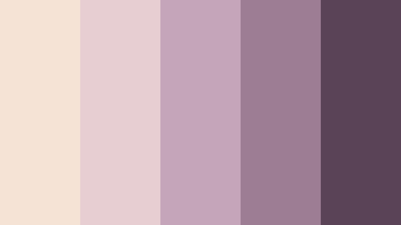 dusty mauve keepsake almond cream color palette with hex codes
