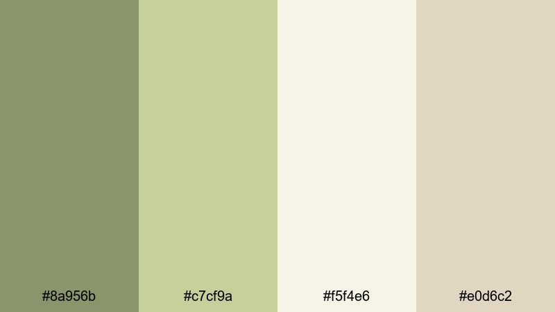 dusty olive pastels olive green color palette with hex codes