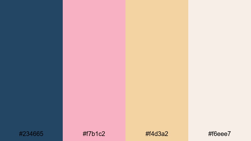dusty rose horizon blue rose gold color palette with hex codes