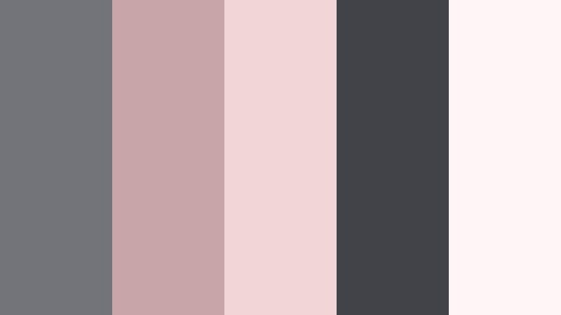 dusty rose loft meteor gray color palette with hex codes