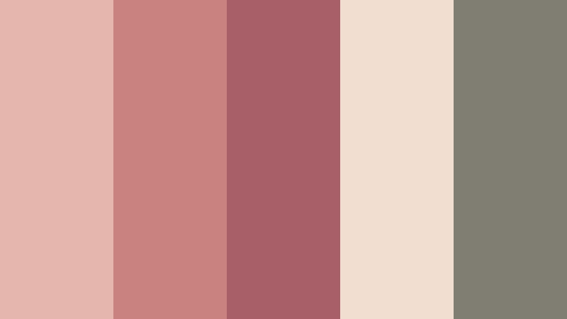 dusty rose snapshot polaroid color color palette with hex codes