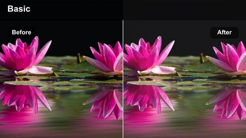 Faded warm-toned city street at sunset with soft contrast and dusty highlights.