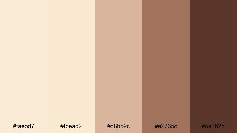 dusty vinyl warmth antique white color palette with hex codes
