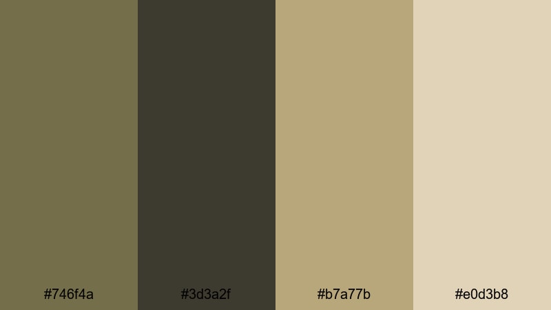 dusty war documentary olive drab color palette with hex codes