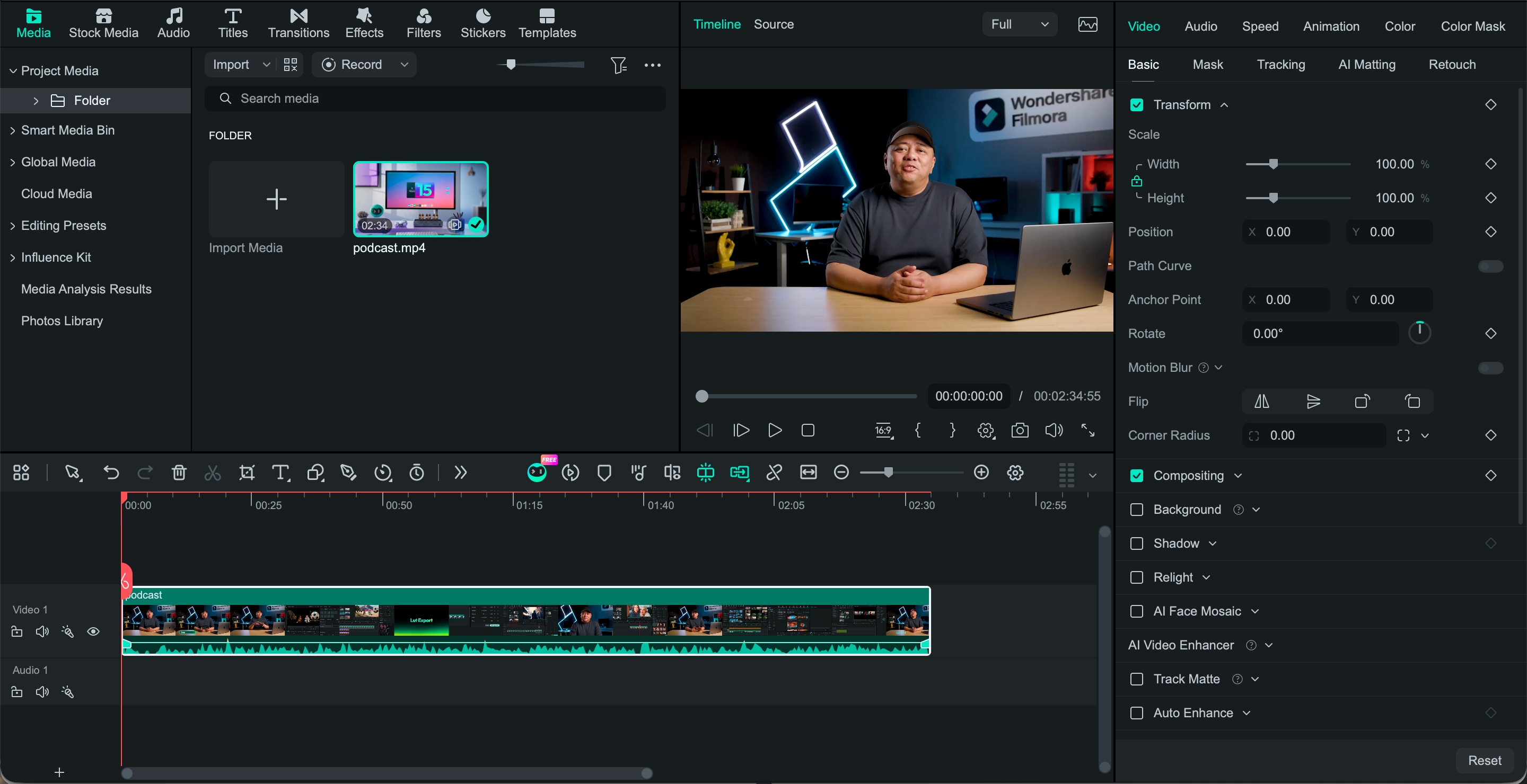 import video to filmora