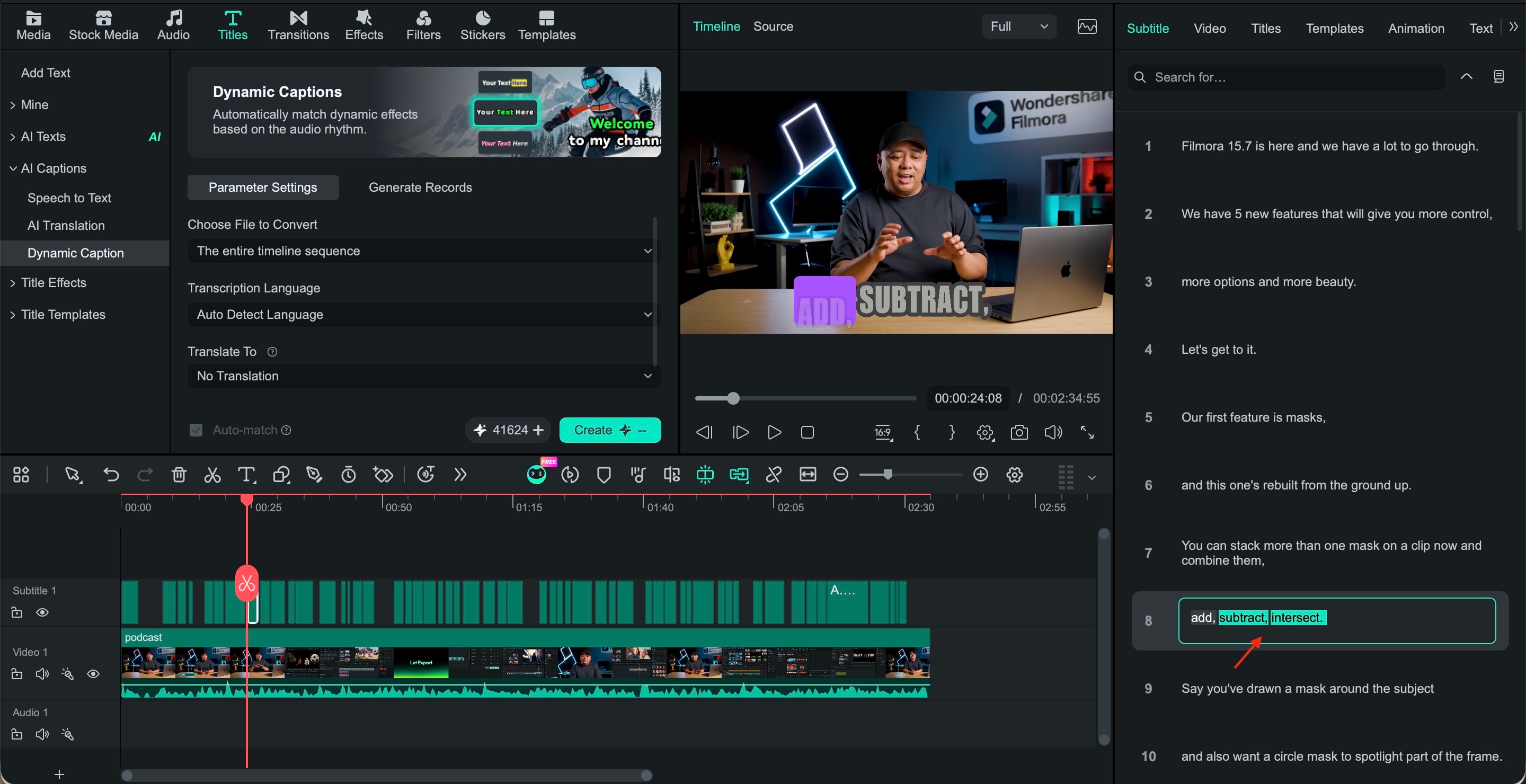 review and export the result